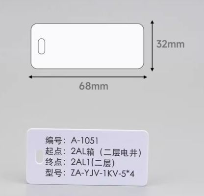 32mmx68mm PVC Single hole label HMK SR-3268P white proveedor