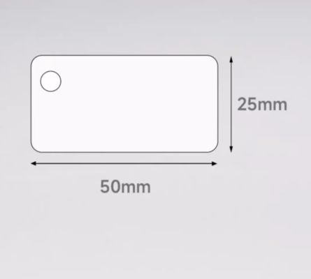 25mmx50mm PVC Single hole label HMK SR-2550P white proveedor