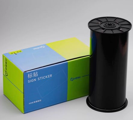 Cinta de etiqueta de impresión negra HMK 300mmx15m Sign Sticker Formato ancho Logotipo proveedor