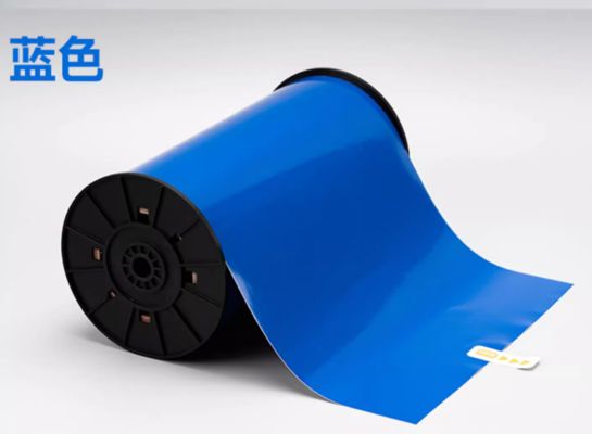 Cinta de etiqueta Blue Print SR-DW-220B 22cm*20m para rótulos, adhesivo para señalización, formato ancho, logotipo proveedor