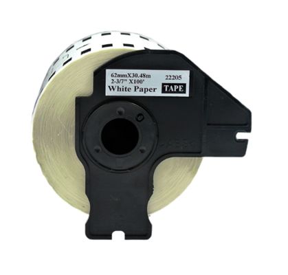 Printing Label sticker HMDK-22205 62mm*30.48m 2-3X100" white paper For Brother proveedor