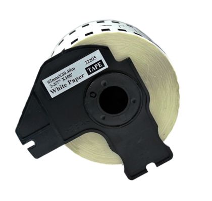 Printing Label sticker HMDK-22205 62mm*30.48m 2-3X100" white paper For Brother proveedor