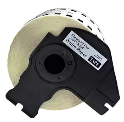 Printing Label sticker HMDK-22205 62mm*30.48m 2-3X100" white paper For Brother proveedor