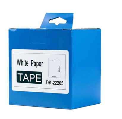 Printing Label sticker HMDK-22205 62mm*30.48m 2-3X100" white paper For Brother proveedor