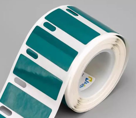 HMK GE-3012G 30mm*12mm Green heat transfer printing label tape sticker proveedor