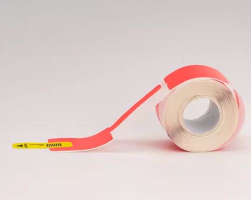 HMK GE-16R 26mm*79mm Red heat transfer printing label tape sticker proveedor