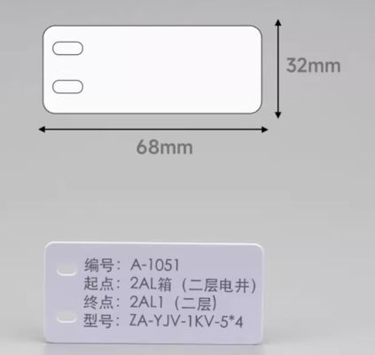 32mm x 68mm PVC Double hole label white SR-3268PD proveedor