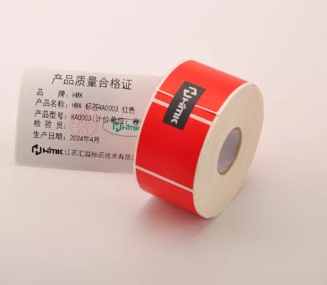 Red Print label tape GE-3050W 30mm*50mm Sign Sticker proveedor