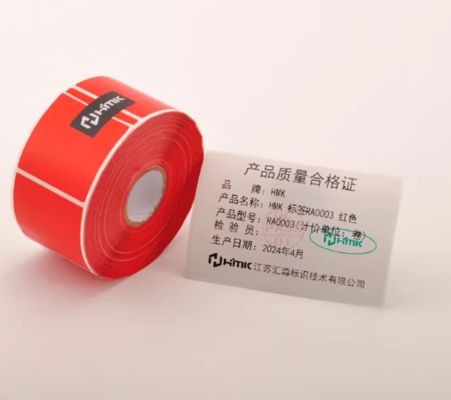 Red Print label tape GE-3050W 30mm*50mm Sign Sticker proveedor