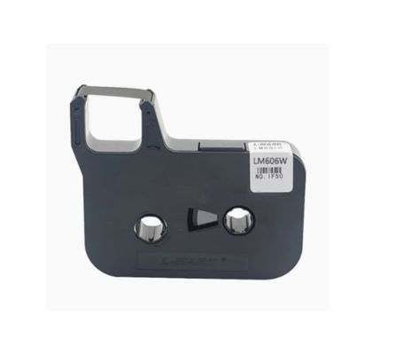 LM-606B white 6mm label tape cassette for L-MARK Electronic Lettering Machine tube printer proveedor