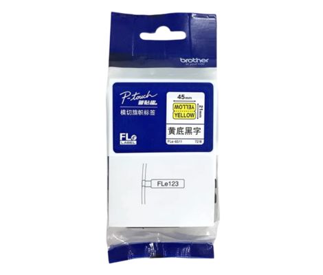 FLe-6511 black on yellow 21mm*45mm 72pcs for Brother PT-P900 / E800 Electronic Lettering Machine original proveedor