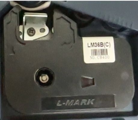 LM-36B Black label tape cassette for L-MARK Electronic Lettering Machine tube printer proveedor