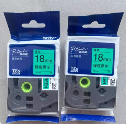 18mm P-Touch Black on Green label tape cassette TZe-741 for Brother Electronic Lettering Machine tube printer proveedor