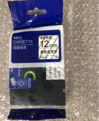 12mm P-Touch Black on clear label tape cassette WZE-131 for Brother Electronic Lettering Machine tube printer proveedor