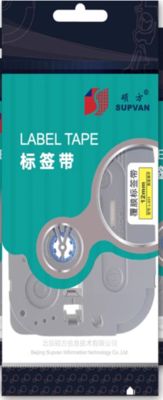 L-A631 12mmX8M yellow Label tape cassette for Supvan Electronic Lettering Machine tube printer proveedor