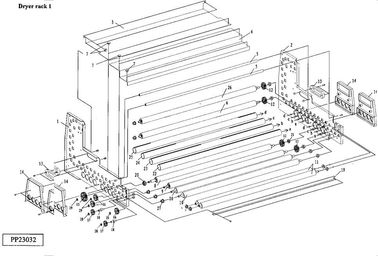 Eje de H153096 20306024-OR para los LPS 24 FAVORABLE Minilab de Noritsu del material de secador del rodillo de la esponja hecho a máquina en China proveedor