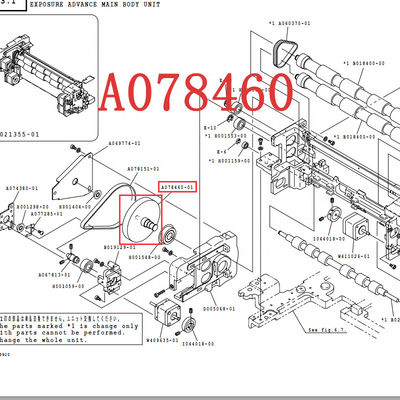 POLEA OCIOSA de A078460-01 A078460 A084414 para el minilab de QSS 32/37 Noritsu proveedor