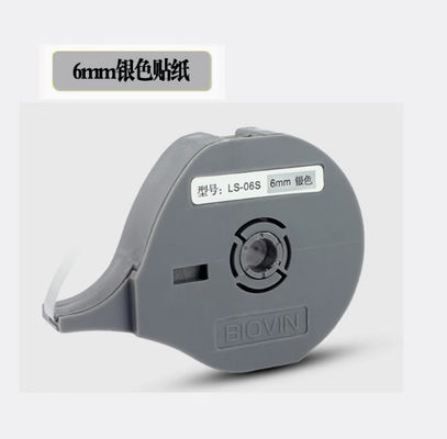Aplicación de una cinta adhesiva de etiqueta de 6 mm para Biovin S600 S650 S680 S690 S700 Máquina de letras electrónicas, impresora de identificación por cable, marcador de alambre