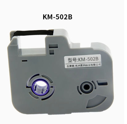cinta de etiqueta negra para la máquina de letras electrónicas KM-502B, impresora de identificación por cable, marcador de alambre