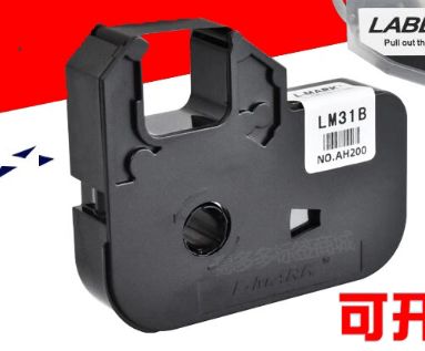 Tubo termorretráctil negro LM31B (C) para rotuladora electrónica LK-320 / 330 / 340